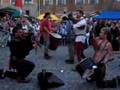 The music performance at Po Farze place in Lublin