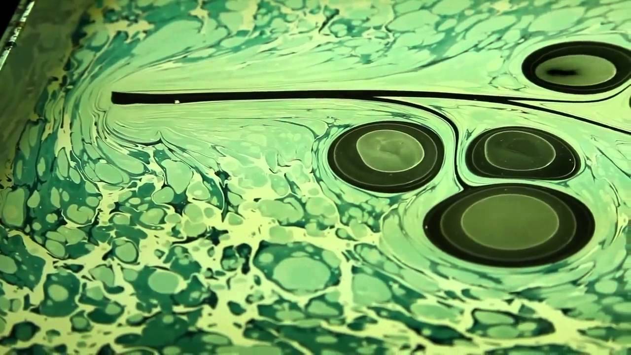 Набор красок для рисования на воде АКВА-КОЛОР "Эбру" 5 цв + загуститель видео