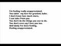 Unappreciated lyrics