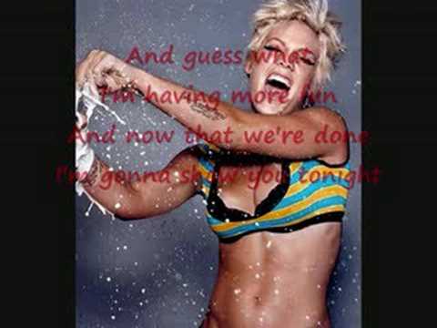 P!nk SO What Music Video With Lyrics