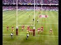 Matt Giteau kicking the first goal against Wales Matt Giteau kicking the first goal against Wales