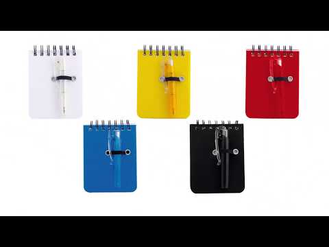 Mini libreta de 60 hojas con boligrafo personalizado