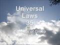 The Law of Group Endeavor - 105 Universal Laws of Third Dimension Living.