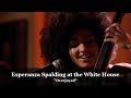 Esperanza Spalding at the White House honoring Stevie Wonder