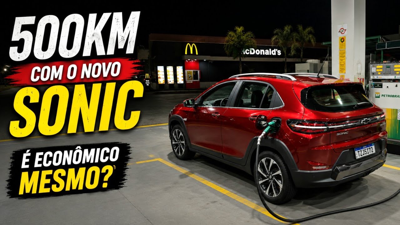 NOVO GM SONIC na estrada: Bebe muito?