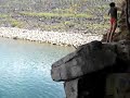 30 - 40 foot cliff jump in summersville lake 30 - 40 foot cliff jump in summersville lake