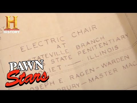 Pawn Stars: RARE, ORIGINAL & EXPENSIVE Blueprint for 1920s Electric Chair (Season 8) | History