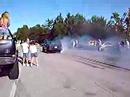 Jeep does a nice burnout at St. Ignace 2007
