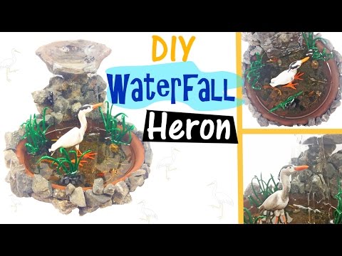 DIY MINIATURE BIRD WATERFALL ENVIRONMENT 