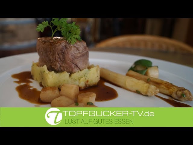 Medaillon vom Kalbsfilet | glasierter Spargel | Kartoffelstampf | Topfgucker-TV