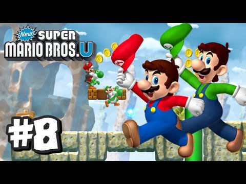 New Super Mario Bros U Wii U - Part 8 World 6-1, 6-2, 6-Tower, 6-3, 6-4, & 6-5