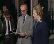 Margaret Thatcher tells press to 'rejoice' during Falklands