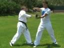Breaking boards at the park. Breaking wood and rebreakable boards using the MA Toolz Bolder Board Holder.
