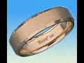 Yellow gold wedding ring with unique finish - Novell - NS102
