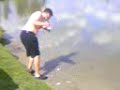 AMAZING GOLF SHOT- underwater shot