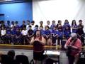 Apresentação de música das crianças do primeiro ano da Aplicação