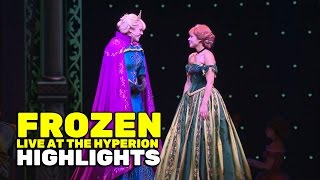 Highlights of Disney California Adventure's new live show "Frozen - Live at the Hyperion&qu