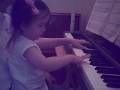 25 Months girl(Jian) playing piano with mom