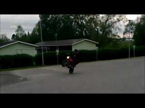 Monkey wheelie in Övermark, Finland