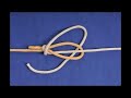 Bend the heavier of the two lines in a loop, and pass the lighter line through the loop. Wrap the lighter line around both strands of the loop 10 to 15 times, and pass through the top loop, making sure the tag exits the loop on the same side it entered. Slowly tighten the knot from both sides.