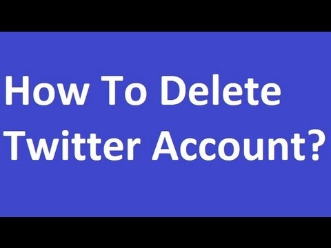 how to to delete twitter account