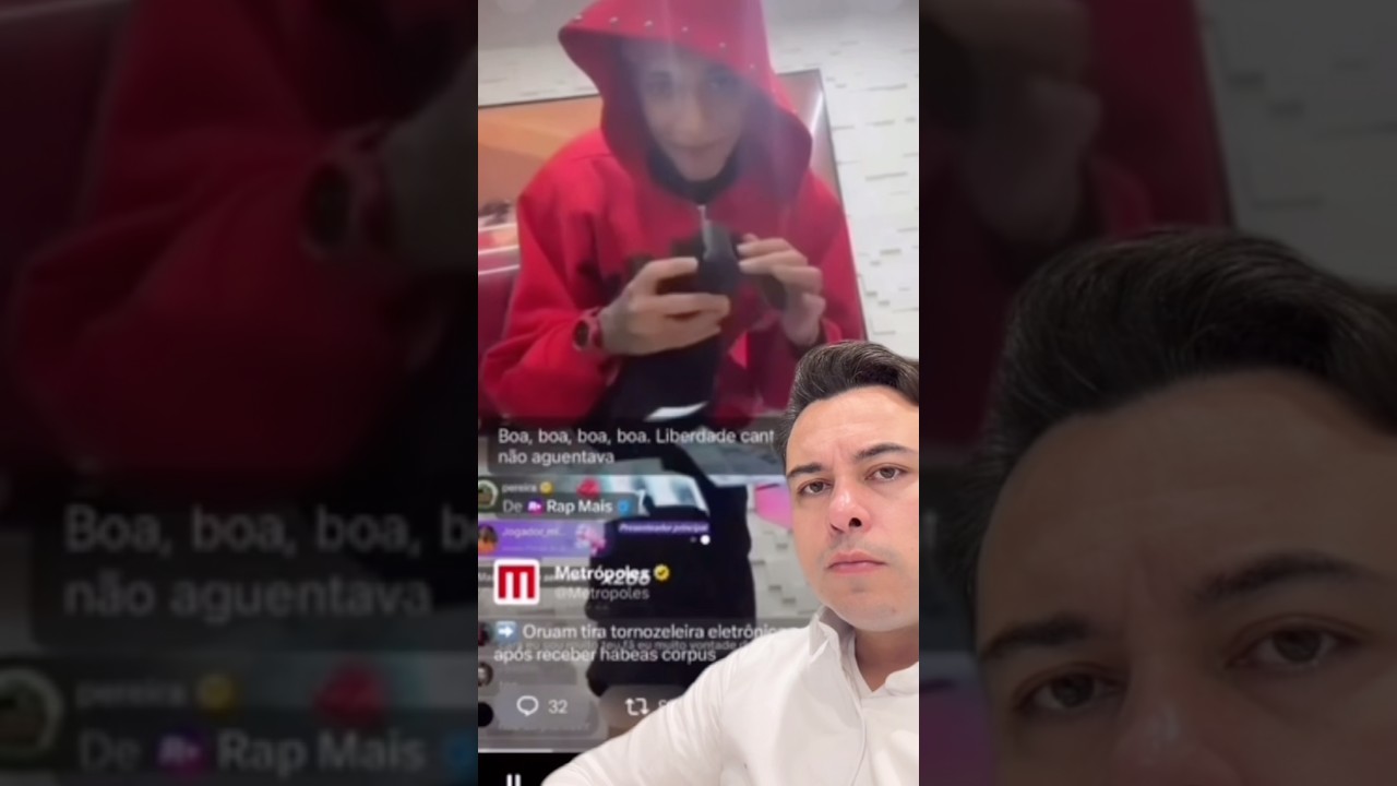 Oruam conseguiu um hoje habeas corpus e cortou a tornozeleira ao vivo