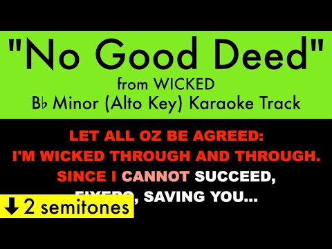 video-linktoworks-"No Good Deed" (Alto Key) from Wicked (Bb Minor) -...