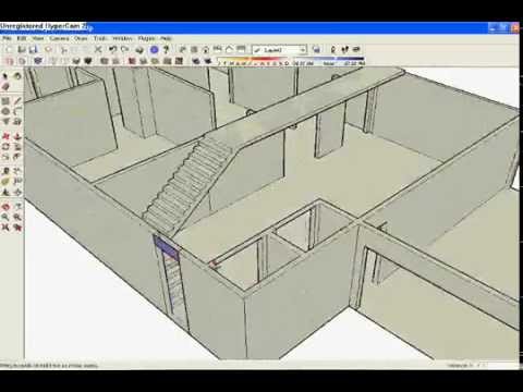 sketchup - It is a video of the rendering of a house created in Sketchup. This was a part of a project I did in my CAD class my junior year of high school.