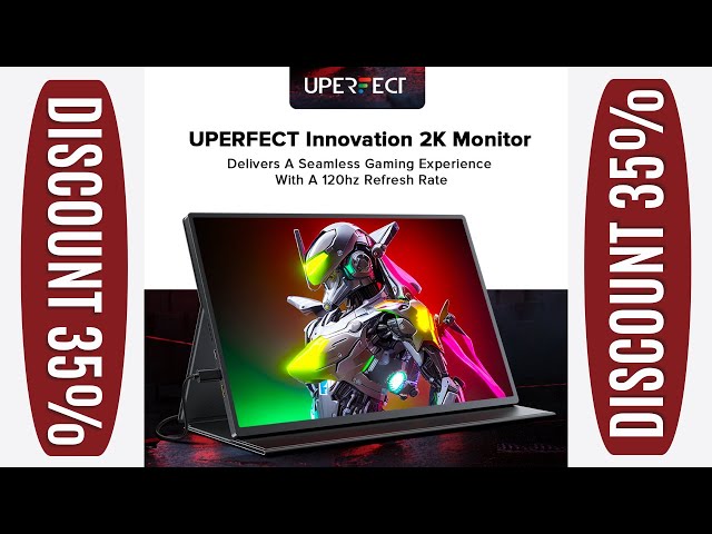 UPERFECT 2K Portable Monitor Upgraded 16-inch 8 Bits+FRC Matte I in Monitors in Hope / Kent