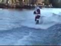 Santa Wakeboarding on Christmas Eve in New Hampshire