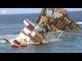 Wrecked Cargo Ship Sinking in New Zealand
