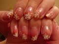 Holiday Nail Art: Gradient Nails + Flower Design