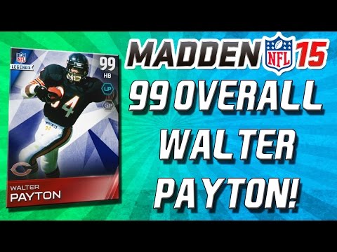 Madden 15 Ultimate Team - 99 OVERALL WALTER PAYTON! BETTER THAN BO JACKSON? - MUT 15