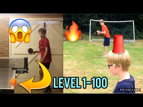 Impossible Ping Pong Trickshots from level 1 to 100 (insane)
