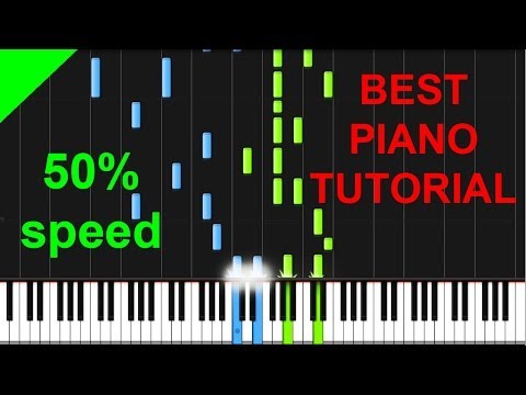 Stoker - Duet (Philip Glass) 50% speed piano tutorial