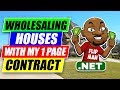 My 1 page contract and Your State's Real Estate Laws - Wholesale - Flip Houses - The Flip Man