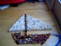 Sailship made out of domino/dominoes (by wout heijnen)
