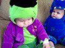 Twins in costumes