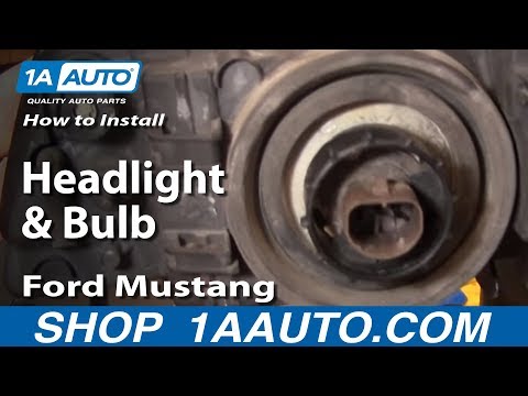How To Install Replace Headlight and Bulb Ford Mustang 99-04 1AAuto.com