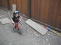 Hayden almost three on mini pump track Hayden almost three on mini pump track
