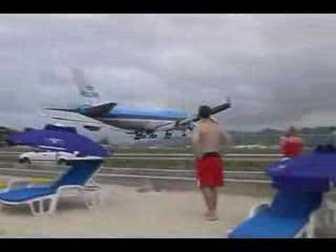 747 Landing Sunset Maho Beach St Maarten