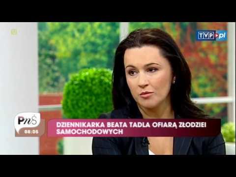 Beata Tadla - Beata Tadla padła ofiarą złodzieja samochodów. Dziennikarka TVP opowiedziała nam o tym zdarzeniu. Zobacz więcej: http://www.tvp.pl/styl-zycia/magazyny-sniada...