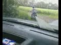 crossmotor (shintaido) in norg! gevlogt door auto met 100 km