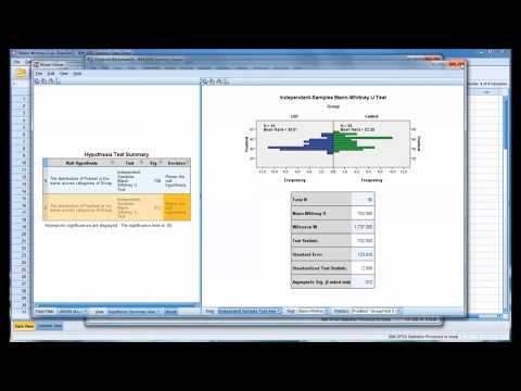 how to mann whitney u test spss