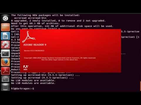 how to install adobe reader in Ubuntu