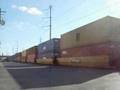 Ferromex stack train northbound through Houston