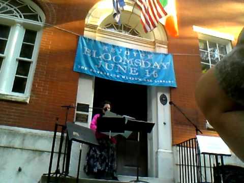 RosenbachMuseum - Drucie McDaniel portrays Molly Bloom, from James Joyce's novel Ulysses. June 16, 2012.