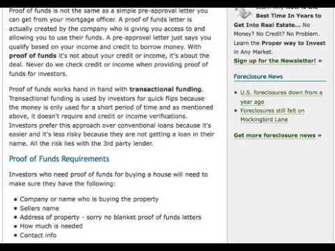 how to provide proof of funds