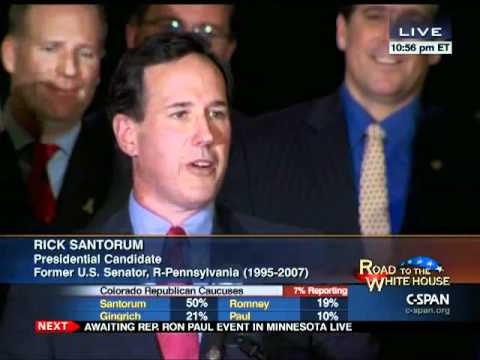 Santorum Victory Sweep Through Three States [Video]