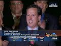 from c-span coverage, presidential candidate rick santorum gives a victory speech in st. charles, mo. he won the primary in missouri and went on to win the caucuses in minnesota and colorado.